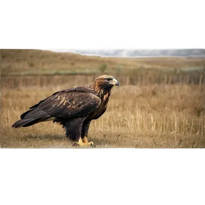 Golden Eagle In Rustic Landscape Png Mgy PNG image