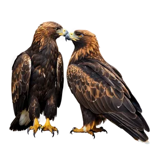 Golden Eagle Pair Bonding PNG 06202024