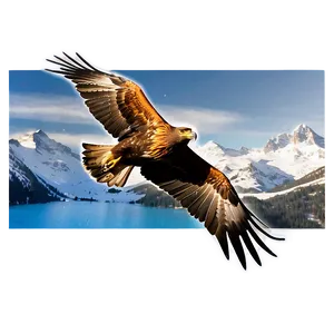 Golden Eagle With Mountain Backdrop PNG 23 PNG