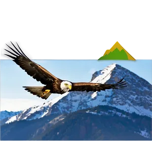 Golden Eagle With Mountain Backdrop PNG Aci PNG