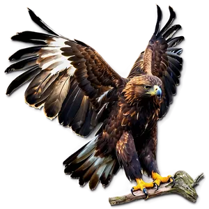 Golden Eagle With Prey PNG Rth84 PNG