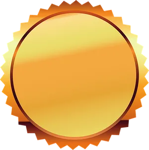 Golden Emblem Seal Graphic PNG image