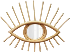 Golden Evil Eye Wall Decor PNG image