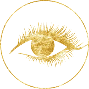 Golden Eye Icon Glitter PNG image