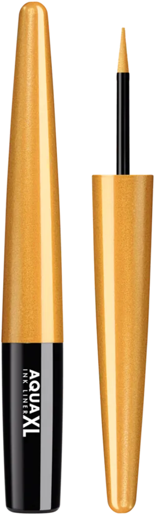 Golden Eyeliner Penand Brush PNG