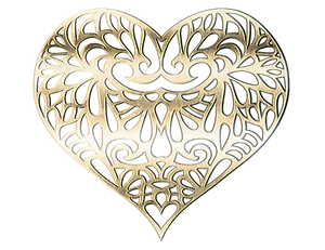 Golden Filigree Heart Pendant