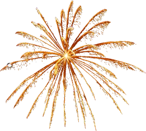 Golden Firework Explosion PNG image