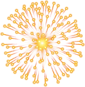 Golden Firework Explosion Diwali Celebration PNG image