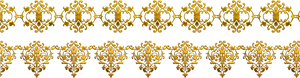 Golden Floral Black Background Pattern