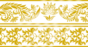 Golden Floral Lace Patterns PNG image