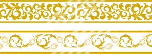 Golden Floral Lace Patterns PNG image