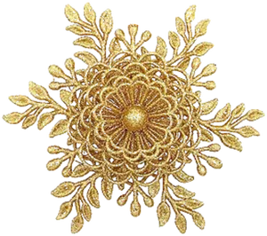 Golden Floral Mandala Design PNG image