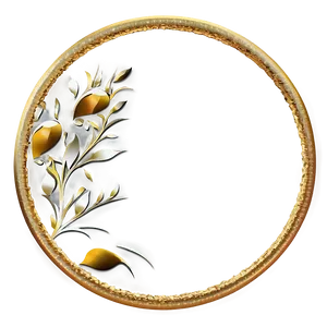 Golden Flower Circle PNG Fao37 PNG
