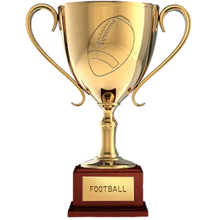 Golden Football Trophy PNG image