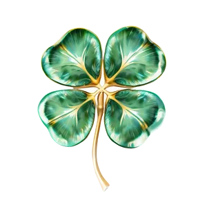 Golden Four Leaf Clover PNG Mrx