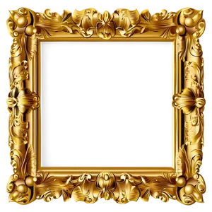 Golden Frame Clipart Png 05252024 PNG image