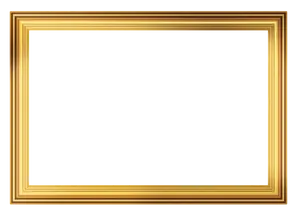 Golden Frame Empty Background PNG image