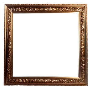 Golden Frame For Painting Png 05252024 PNG image