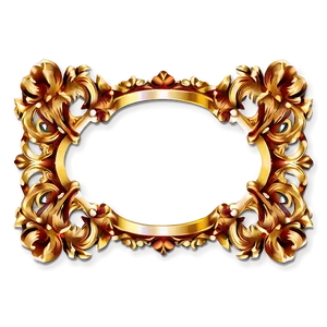 Golden Frame Ornament Png 1 PNG image