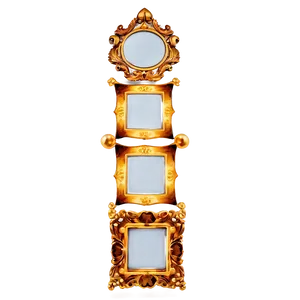 Golden Frame With Glass Png 05252024 PNG image