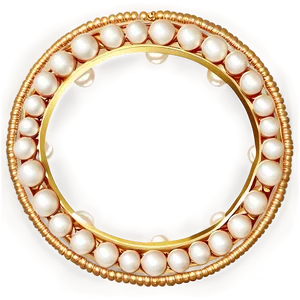 Golden Frame With Pearls Png Bvg PNG image