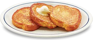 Golden French Toastwith Butter Pat PNG image