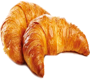Golden Fresh Croissants PNG