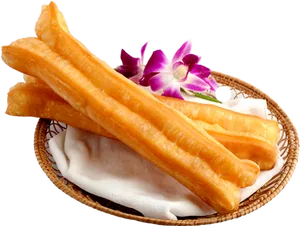 Golden Fried Fish Fillet Basket PNG