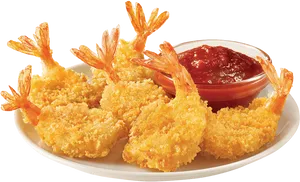 Golden Fried Shrimpwith Dipping Sauce