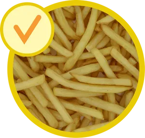 Golden Fries Approved PNG image