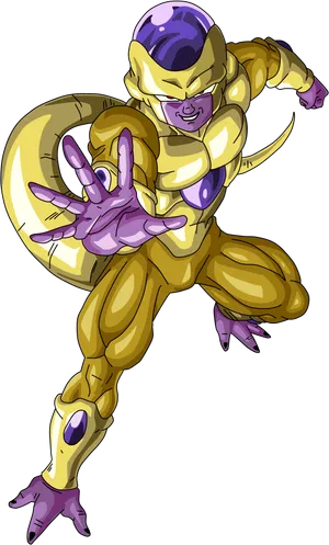 Golden Frieza Power Stance PNG image