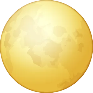 Golden Full Moon Illustration PNG image