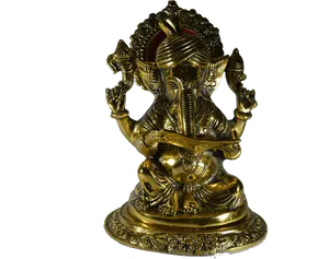 Golden Ganesh Statue PNG image