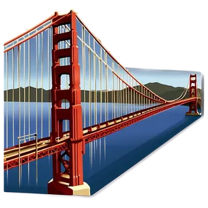 Golden Gate Bridge At Dawn PNG Dvm6
