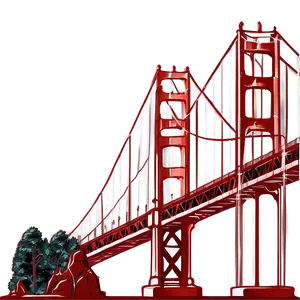 Golden Gate Bridge Black And White PNG 51