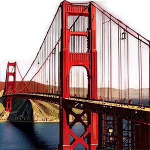 Golden Gate Bridge During Golden Hour PNG 93
