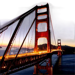 Golden Gate Bridge During Golden Hour Png Wbx PNG image