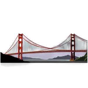 Golden Gate Bridge Environmental Shot PNG Jaa
