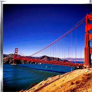 Golden Gate Bridge From Alcatraz View PNG 06122024 PNG