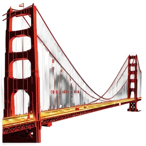 Golden Gate Bridge Historical Moment PNG Ptg49 PNG
