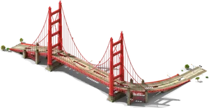 Golden Gate Bridge Illustration PNG image