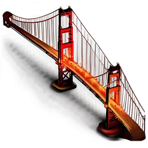 Golden Gate Bridge Night Lights PNG Wuw6 PNG