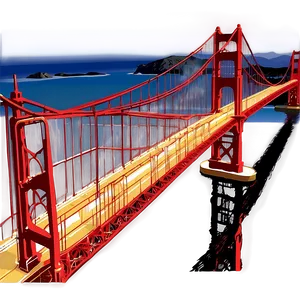 Golden Gate Bridge Reflection Water PNG Qag26 PNG