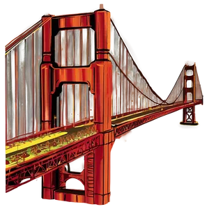 Golden Gate Bridge Romantic Sunset Png Ctf PNG image