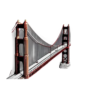 Golden Gate Bridge Vintage Style PNG 40 PNG