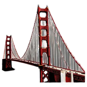 Golden Gate Bridge Vintage Style PNG Nxj72 PNG