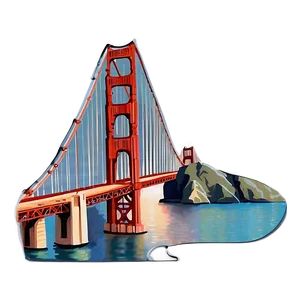 Golden Gate Bridge With Bay View Png Puy3 PNG image