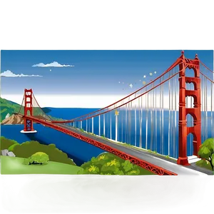 Golden Gate Bridge With Cycling Path PNG Cwi