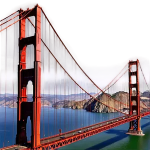 Golden Gate Bridge With Helicopter View PNG 06122024