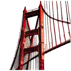 Golden Gate Bridge With Moon Overhead PNG Jdc1 PNG